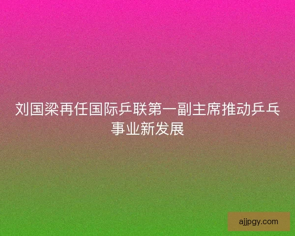 刘国梁再任国际乒联第一副主席推动乒乓事业新发展 刘国梁再任国际乒联第一副主席推动乒乓事业新发展